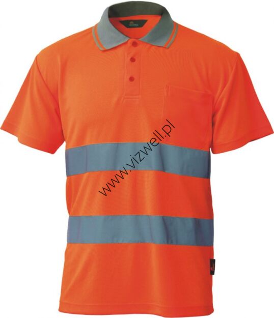 Koszulka polo Coolpass ostrzegawcza VIZWELL VWPS01-AO/XXXL