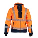 Kurtka Softshell Rip-stop ostrzegawcza z odpinanymi rękawami VIZWELL VWJK521Y/XXXL - 6
