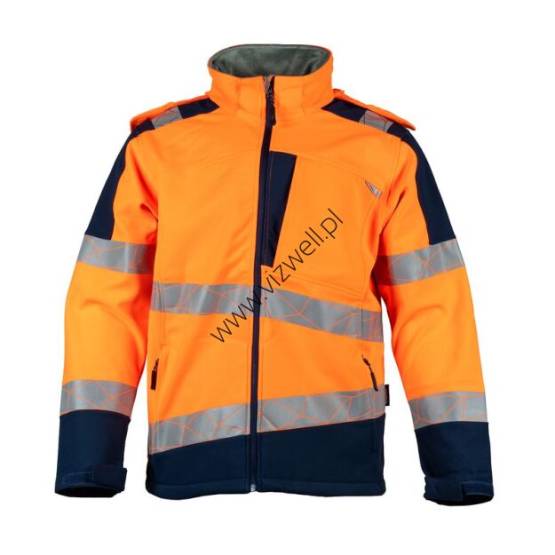 Kurtka Softshell Rip-stop ostrzegawcza VIZWELL VWJK613O/M