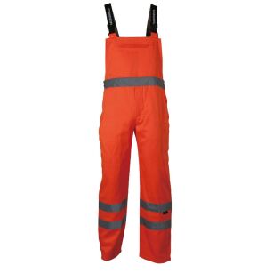 Spodnie robocze na szelkach odblaskowe VIZWELL VWTC08O/XXL