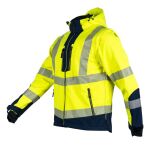 Kurtka Softshell Rip-stop ostrzegawcza z odpinanymi rękawami VIZWELL VWJK521O/L - 2