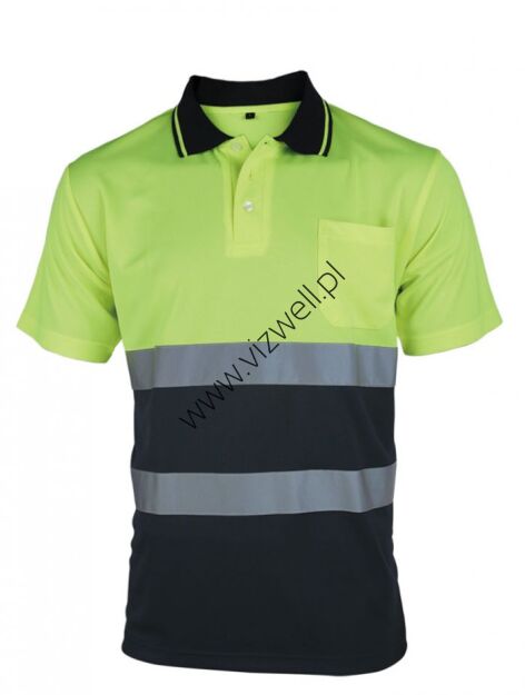 Koszulka polo ostrzegawcza VIZWELL VWPS13YN/XL