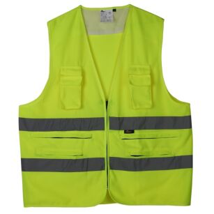 Kamizelka ostrzegawcza z wieloma kieszeniami VIZWELL VWEN01-SY/L