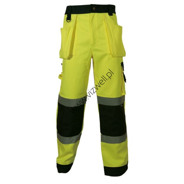 Spodnie robocze ostrzegawcze VIZWELL VWTC64-BYN/XXL