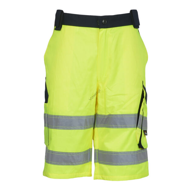 Spodnie robocze krótkie żółte, ostrzegawcze o intensywnej widzialności VWTC114YN/58
