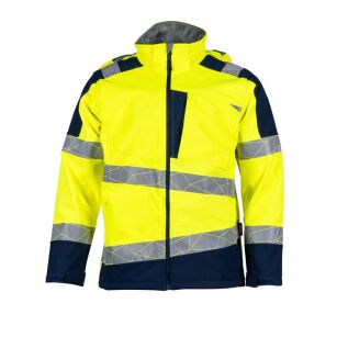 Kurtka Softshell Rip-stop ostrzegawcza VIZWELL VWJK613YN/XXXL