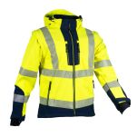 Kurtka Softshell Rip-stop ostrzegawcza z odpinanymi rękawami VIZWELL VWJK521O/XL - 6