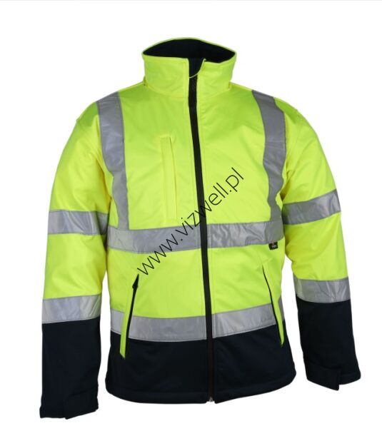Kurtka Softshell ostrzegawcza VIZWELL VWJK135YN/S