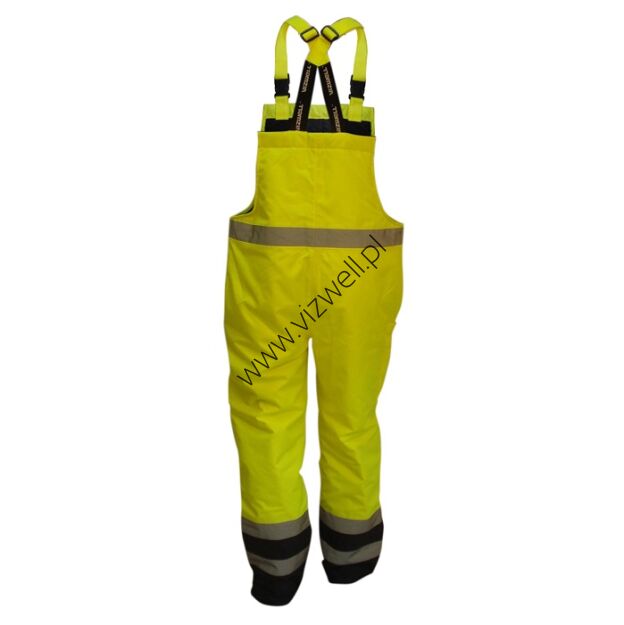 Spodnie OSTRZEGAWCZE na szelkach VIZWELL VWJK113BYN/XL