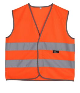 Kamizelka odblaskowa dziecięca VIZWELL VWEN01-CO/4-6 - pomarańczowa