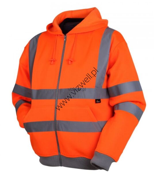 Bluza z kapturemm ostrzegawcza VIZWELL VWFC14O/S